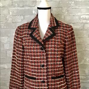 Cynthia Max Tweed Jacket/Blazer Sz 8